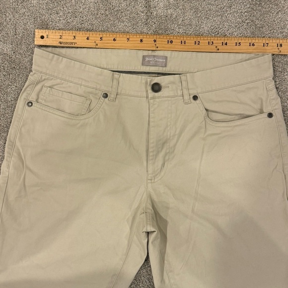 Hickey Freeman 5-Pocket Stretch Cotton Button-Front Trousers Size 34 x 30 EUC - Picture 8 of 10